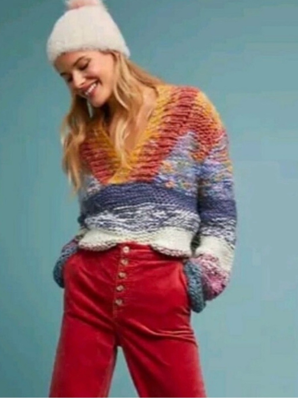 NWT ❤️Anthropologie❤️Sleeping on Snow 
Alpine Sweater size L